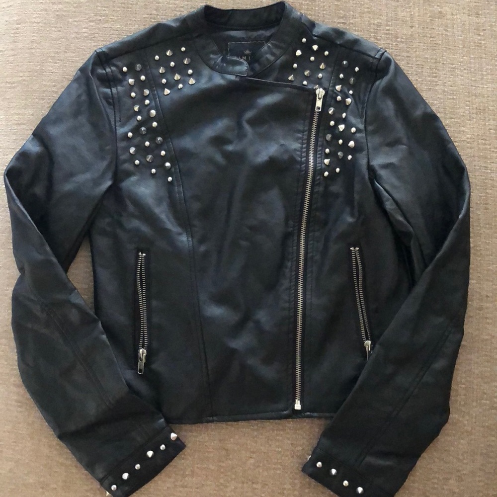Faux leather Studded jacket